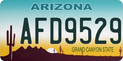 AZ license plate AFD9529
