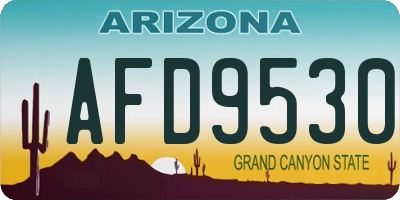 AZ license plate AFD9530