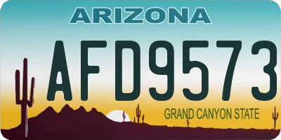 AZ license plate AFD9573