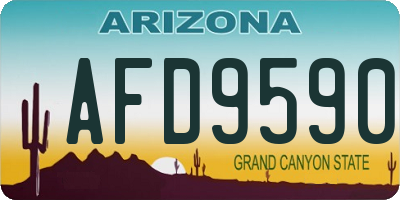 AZ license plate AFD9590