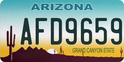 AZ license plate AFD9659