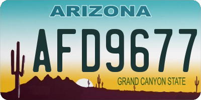 AZ license plate AFD9677