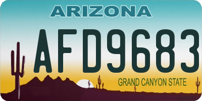 AZ license plate AFD9683