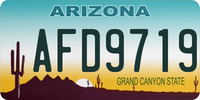 AZ license plate AFD9719