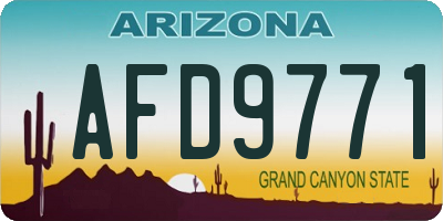 AZ license plate AFD9771