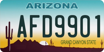 AZ license plate AFD9901