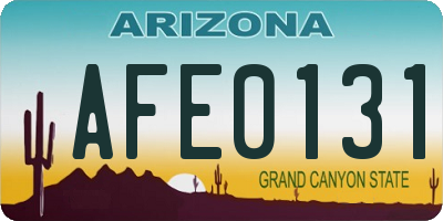 AZ license plate AFE0131