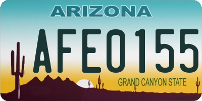 AZ license plate AFE0155