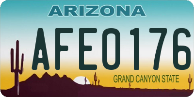 AZ license plate AFE0176