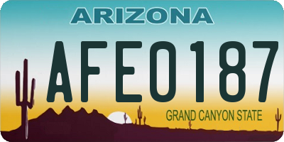 AZ license plate AFE0187