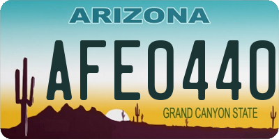 AZ license plate AFE0440