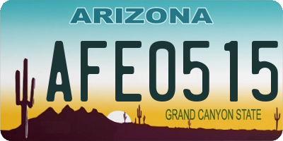 AZ license plate AFE0515