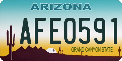 AZ license plate AFE0591