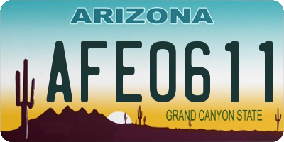 AZ license plate AFE0611