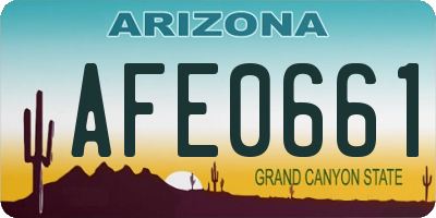 AZ license plate AFE0661