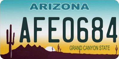 AZ license plate AFE0684