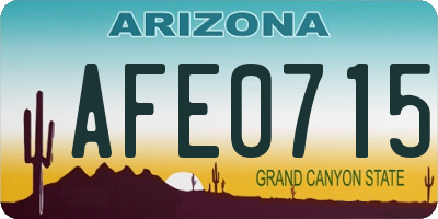 AZ license plate AFE0715