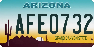 AZ license plate AFE0732