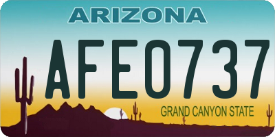 AZ license plate AFE0737