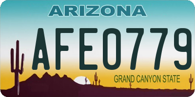 AZ license plate AFE0779