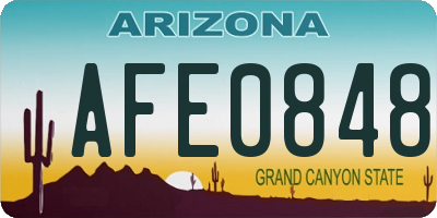 AZ license plate AFE0848