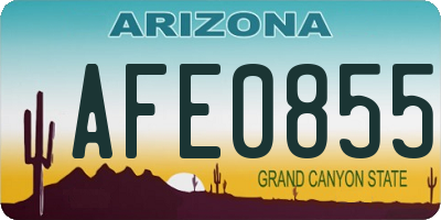 AZ license plate AFE0855