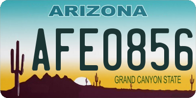AZ license plate AFE0856