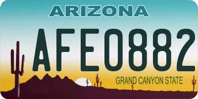 AZ license plate AFE0882
