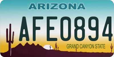 AZ license plate AFE0894