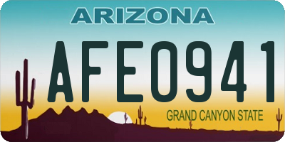 AZ license plate AFE0941