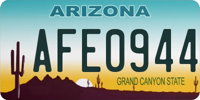 AZ license plate AFE0944