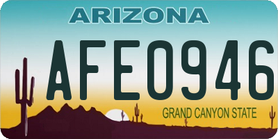 AZ license plate AFE0946