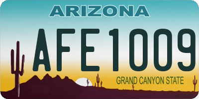 AZ license plate AFE1009