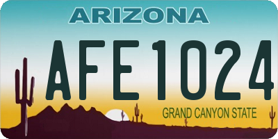 AZ license plate AFE1024