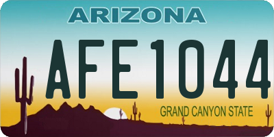 AZ license plate AFE1044