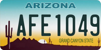 AZ license plate AFE1049