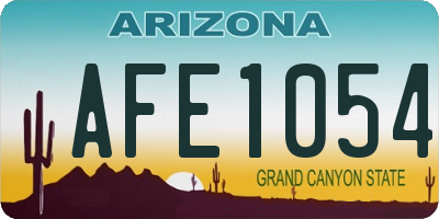 AZ license plate AFE1054