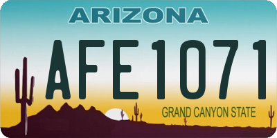 AZ license plate AFE1071