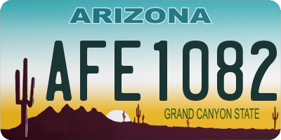 AZ license plate AFE1082