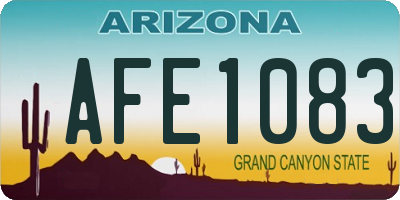 AZ license plate AFE1083