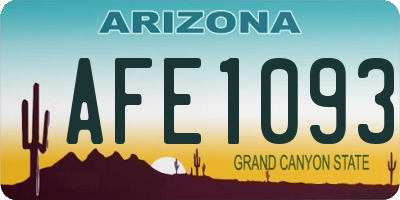 AZ license plate AFE1093
