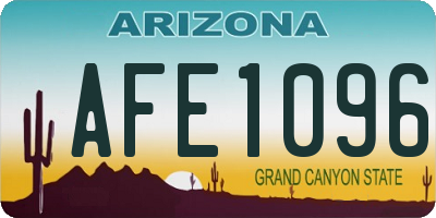 AZ license plate AFE1096