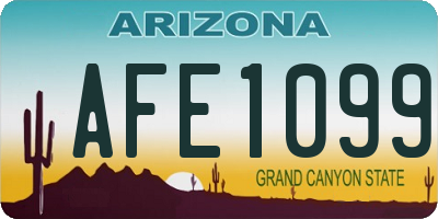 AZ license plate AFE1099