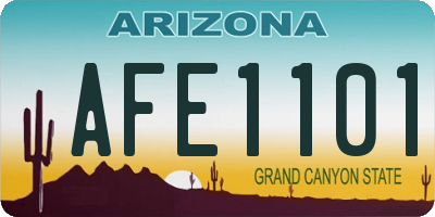 AZ license plate AFE1101
