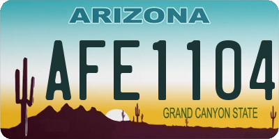 AZ license plate AFE1104