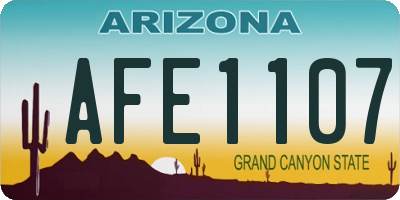 AZ license plate AFE1107