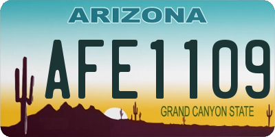 AZ license plate AFE1109