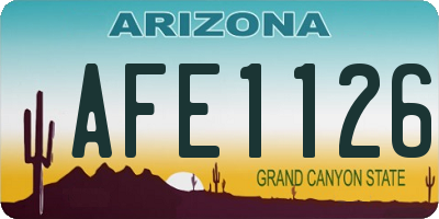 AZ license plate AFE1126
