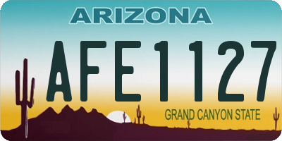 AZ license plate AFE1127