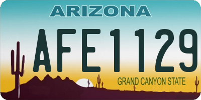 AZ license plate AFE1129